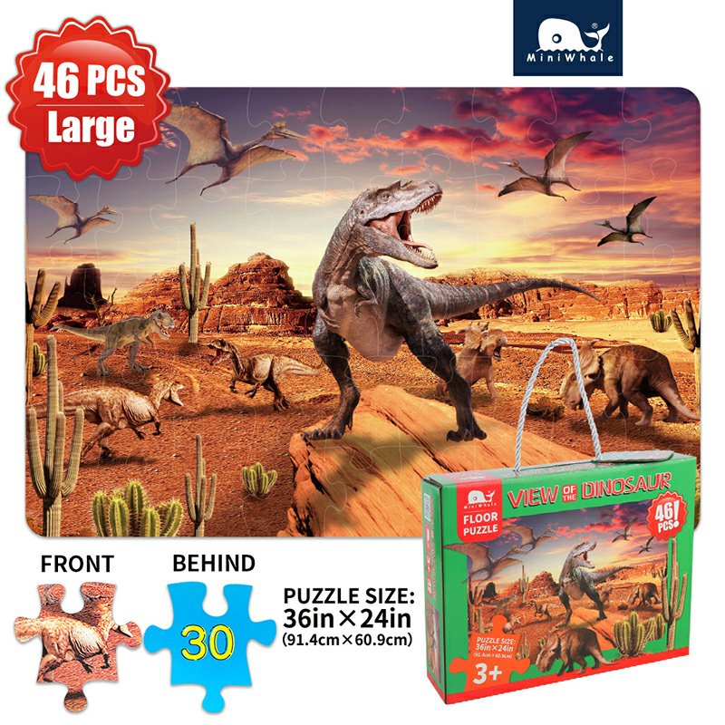 Giant Double-Sided Dinosaur Puzzle
