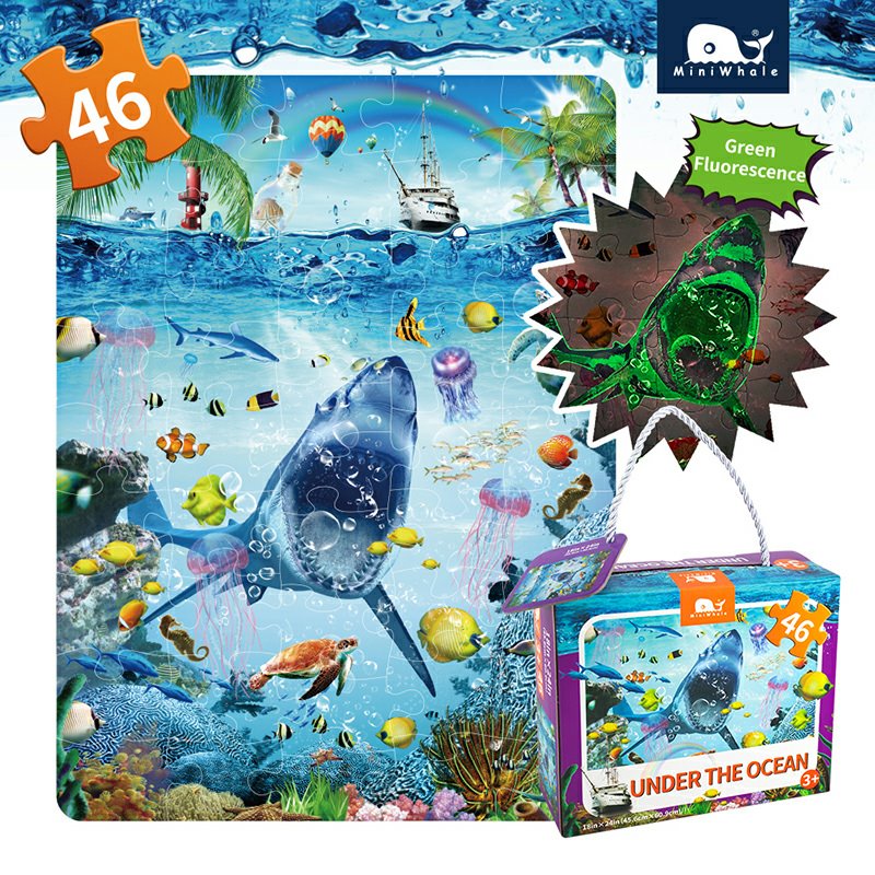 Glow-in-the-Dark Ocean Shark Puzzle