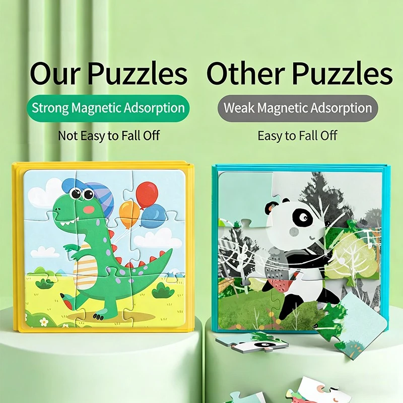 Kids Magnetic Puzzle Folding Book high quality
