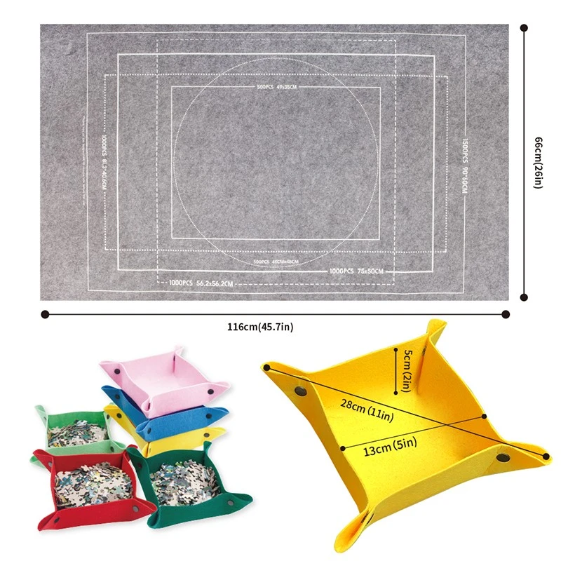 puzzle mat and tray size