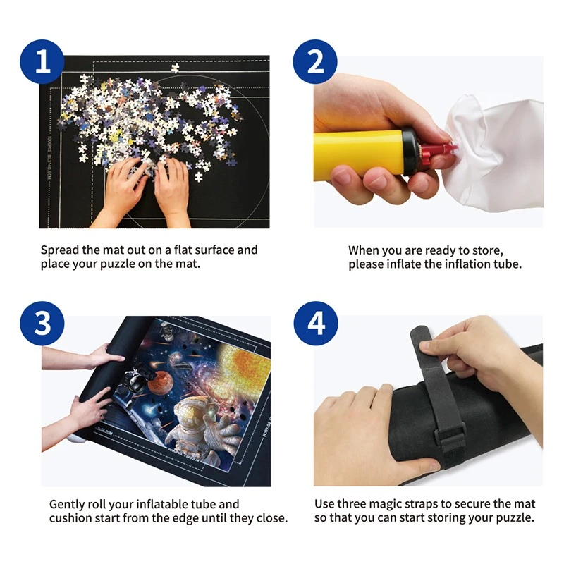 Using steps of jigsaw mat