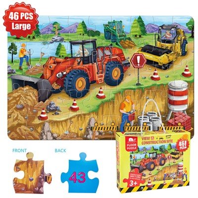 Giant Double-Sided Construction Site Puzzle