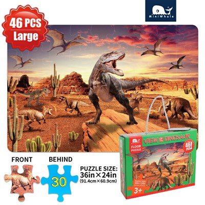 Giant Double-Sided Dinosaur Puzzle