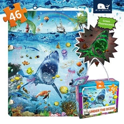 Glow-in-the-Dark Ocean Shark Puzzle