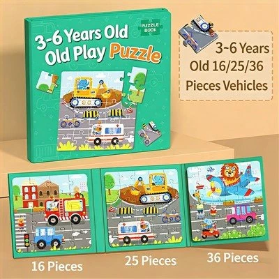 Kids Magnetic Puzzle Folding Book